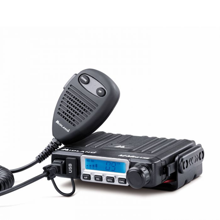 Midland M10  Radio CB Multi Norme avec AM/FM Connexion USB/Automatic Digital Squelch Noir 