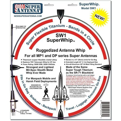 Sw1 superantenna superwhip ruggedized titanium super flexible whip