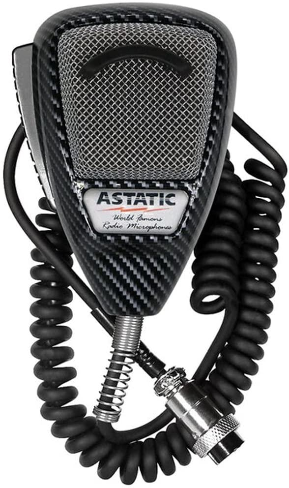 Astatic 636L Noise-Canceling 4-Pin CB Microphone, Carbon Fiber Finish
