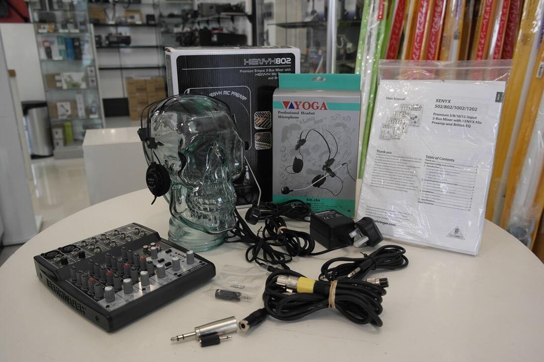Second Hand Behringer XENYX 802 Combined Headset & Mixer For Yaesu 8