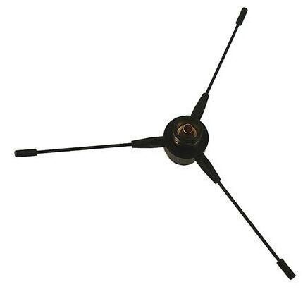 Tri-star kit for mounting a mobile 6m, 2m, 70cm, and 23cm antenna for a base antenna.