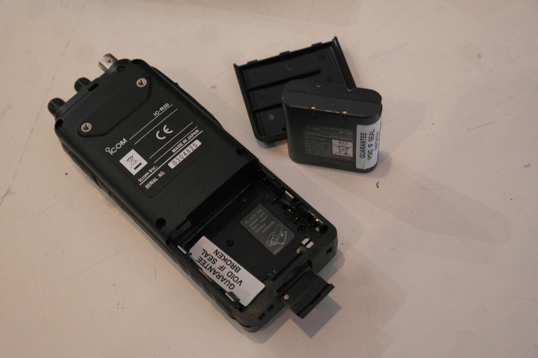 Used Icom IC-R20 multimode handheld receiver with antenna and case