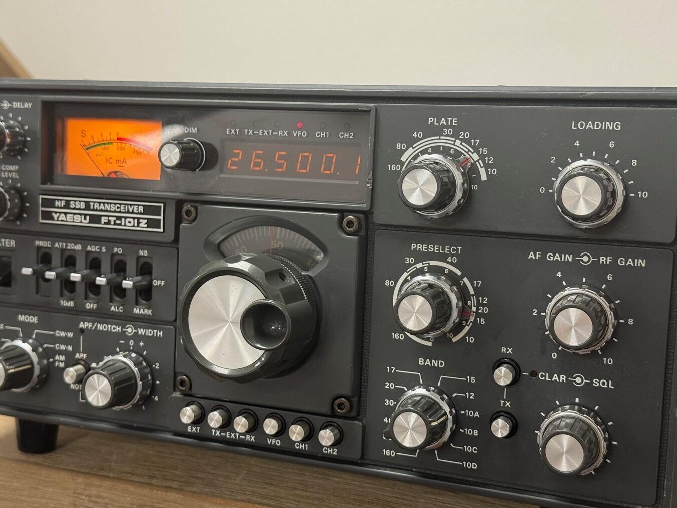 Yaesu FT-101ZD Mk III HF Transceiver with CB Crystals Fitted