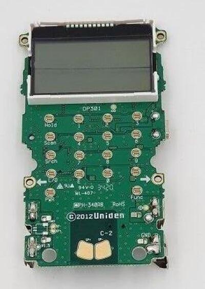 UBC125XLT keypad PCB assembly – Radioworld UK scanner spare part
