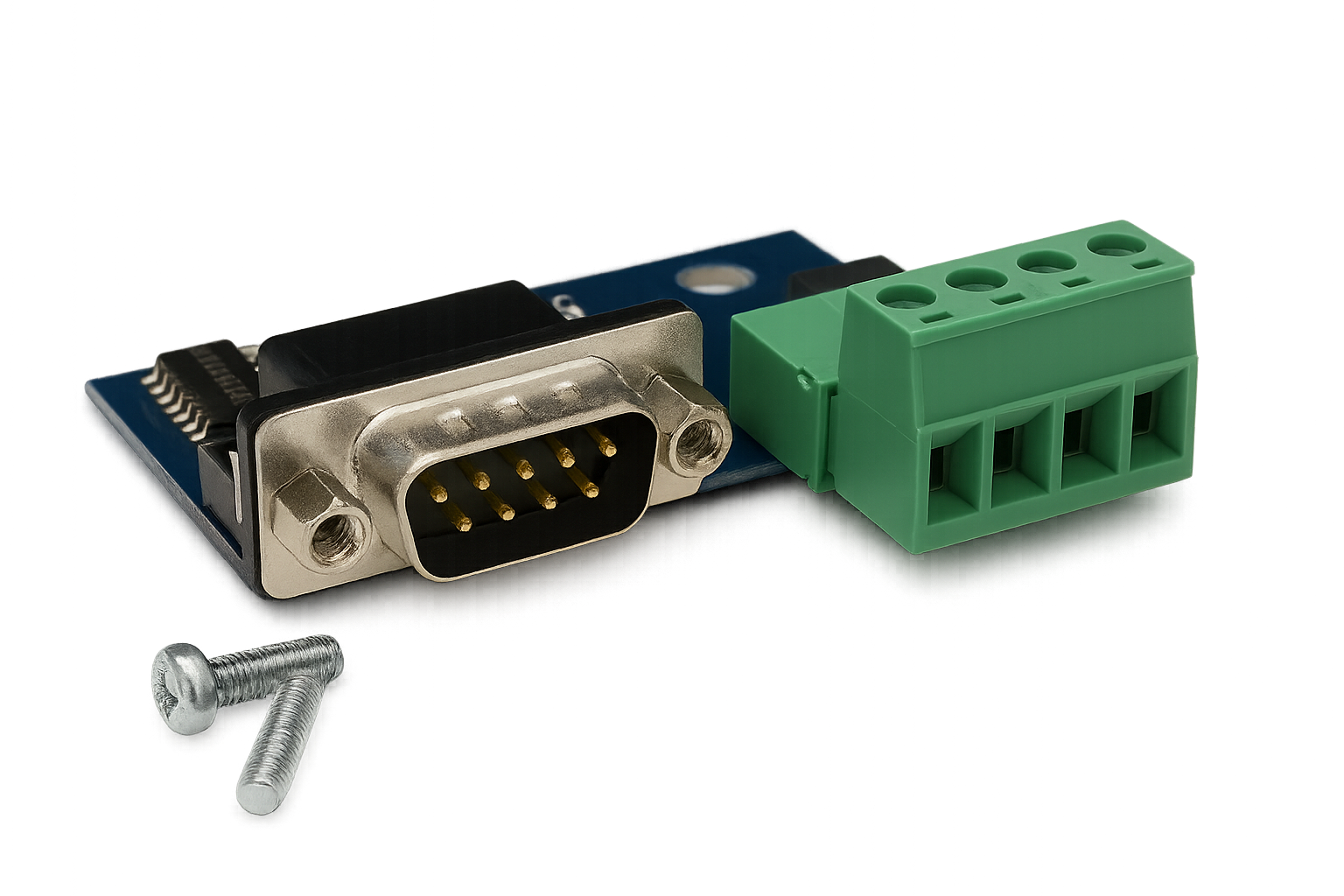 RS232 DB9 to terminal block adapter for Ciro Mazzoni antenna controller integration