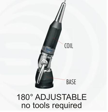 Sirio Performer P‑600 adjustable 90‑degree CB/10m mobile antenna