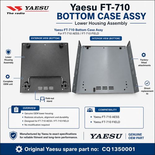 Yaesu FT‑710 bottom case assy CQ1350001 genuine lower housing Radioworld UK