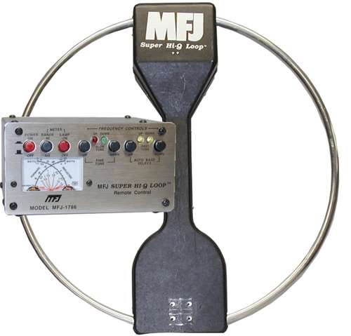 Mfj-1788x magnetic loop antenna 7 - 22mhz. (now with black control box)