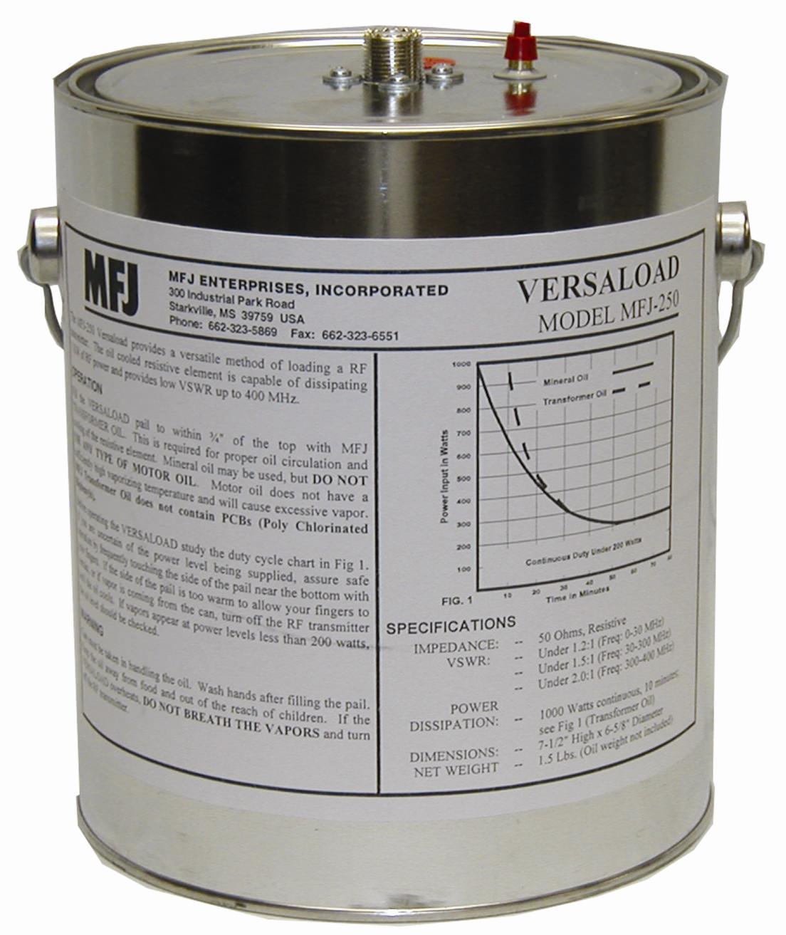 VEC-554X Vectronics 1500W 0-400W Wet Dummy Load in can