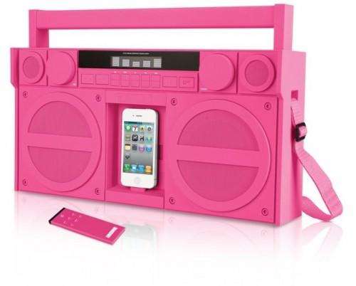 Ihome boombox speaker iphone 4 4s ip4p pink