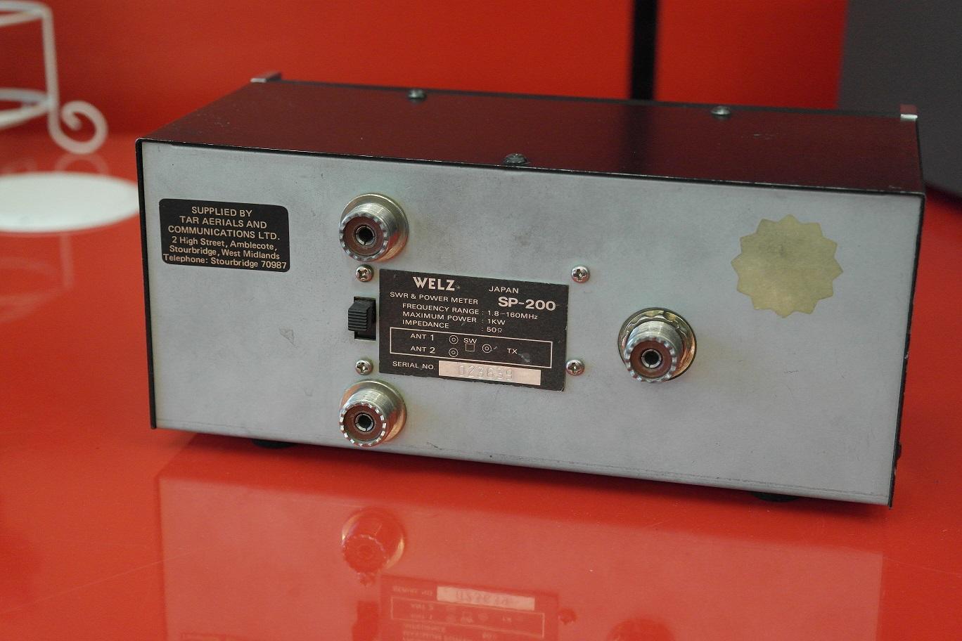 Second Hand WELZ SP-200 SWR Meter 1.8MHz - 160MHz -RW UK