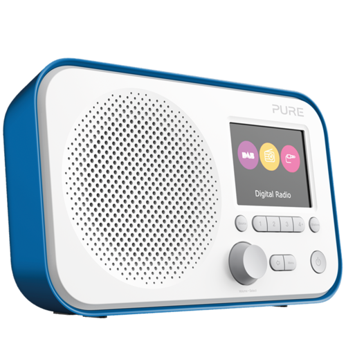 Elan e3 portable dab digital and fm radio, with colour display - blue
