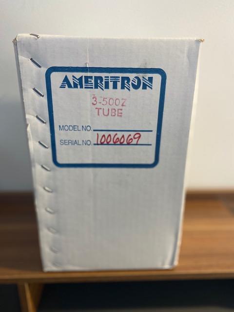 Ameritron 3-500Z AMPLIFIER VALVE, NEW AND SEALED BOX