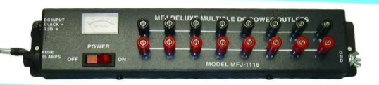 MFJ-1116 - 15 Amp Multiple DC Power Outlet Strip w/ 8 Outputs, V