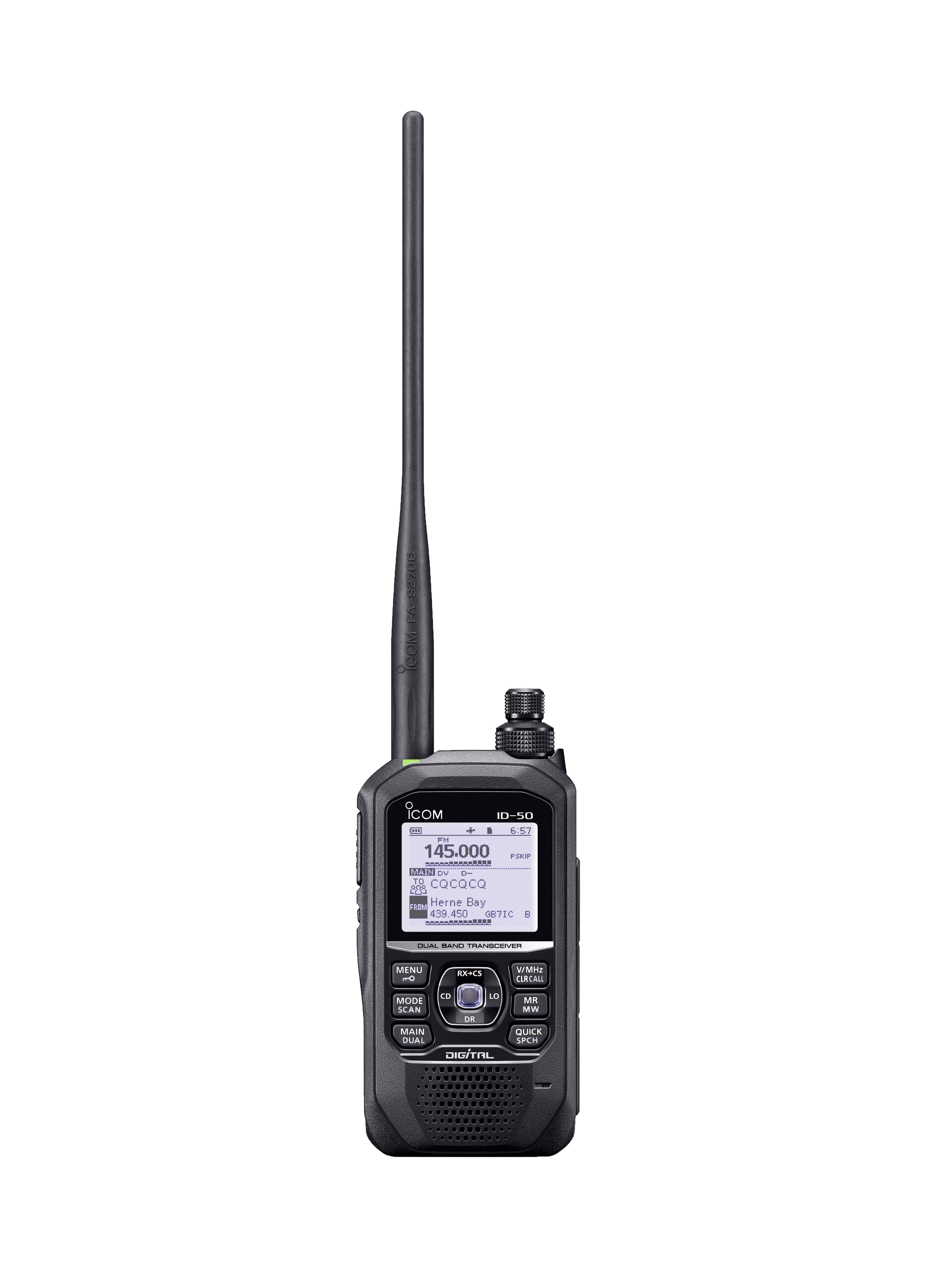 Icom ID-50E Dual-Band D-STAR Digital Handheld Radio.