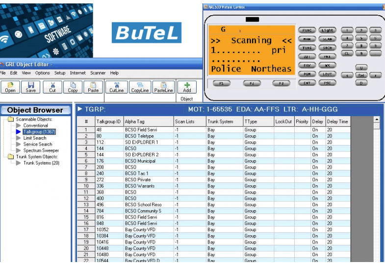 ARC500 BASIC Windows programming software for Whistler WS1040, WS1065