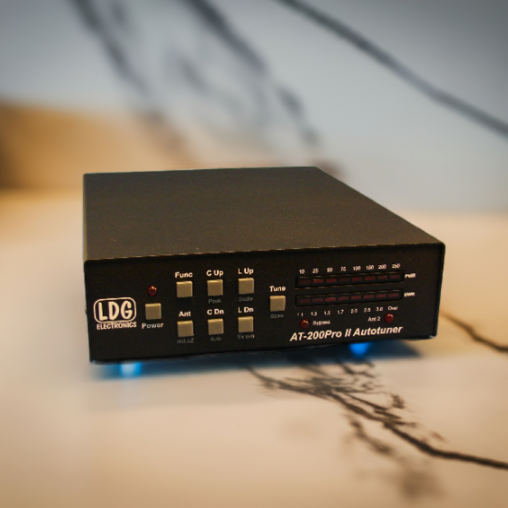 Ldg at-200 proii auto antenna tuner. It can handle up to 250 watts SSB or  CW.