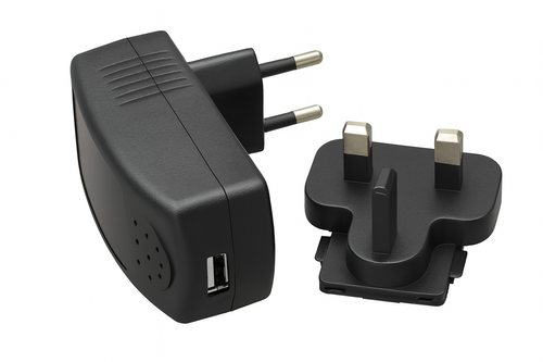 Uniden AD1246 USB power supply with EU and UK plug adapters for UBC75XLT and UBC125XLT scanners