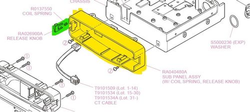 Yaesu RA040480A release knob sub assembly – Radioworld UK
