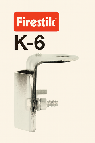 Firestik K‑6 3‑Way Mirror Mount Bracket – Chrome Finish (no stud)