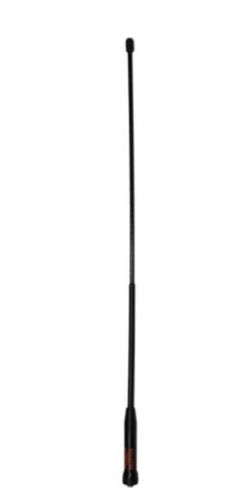 Diamond SRJ77 2m/70cm portable whip antenna with SMA‑female connector, studio product image