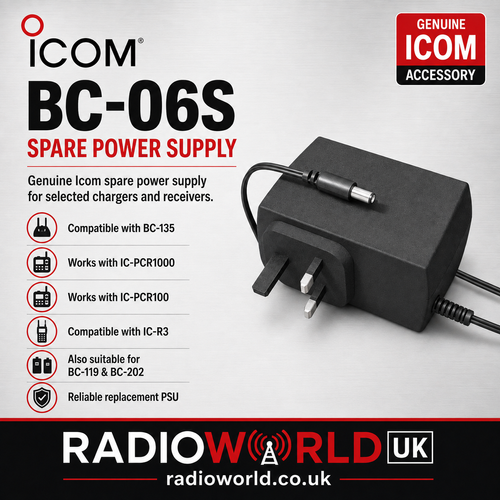 Icom BC‑06S spare power supply unit for IC‑PCR1000, IC‑PCR100 and IC‑R3 radios – Radioworld UK