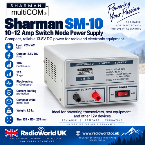 Diamond GSV‑1200 Linear 12A Power Supply | Adjustable DC