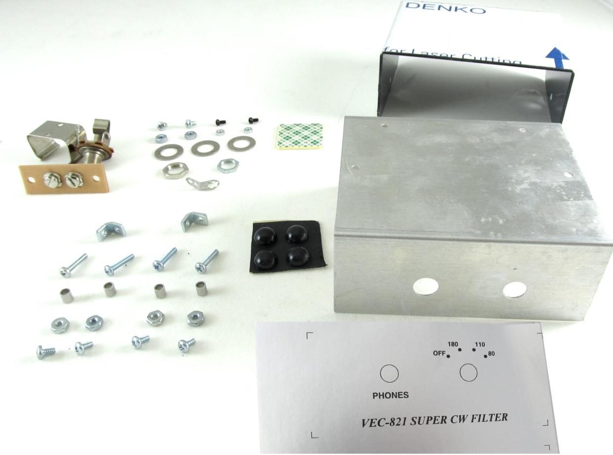 VEC-821KC Vectronics Metal Case & Knob Set for Super CW Filter K