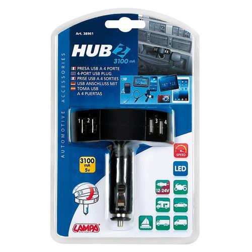 LAMPA 4 Usb ports charger - 3100 mA - 12/24V s4