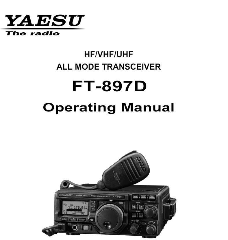 FT-897D  Operating Manual Yaesu original parts