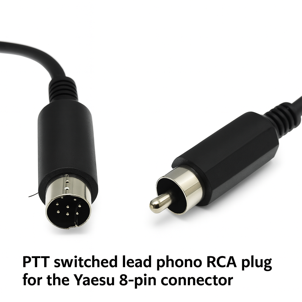 Yaesu 8-Pin PTT Switching Lead – RCA to DIN Cable for Linear Amplifier  Control | Radioworld UK