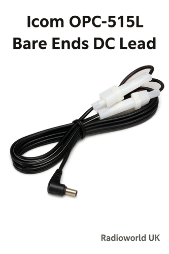 “Dual-output DC power cable with right-angle plug and two white 2-pin connectors – Radioworld UK”