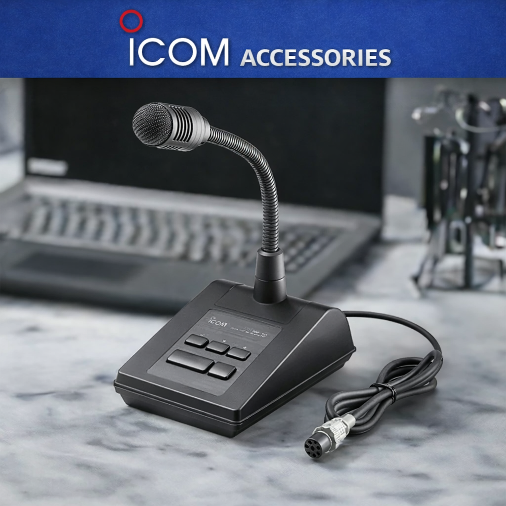 Icom SM‑50 Desktop Microphone for HF Base Stations – Radioworld UK