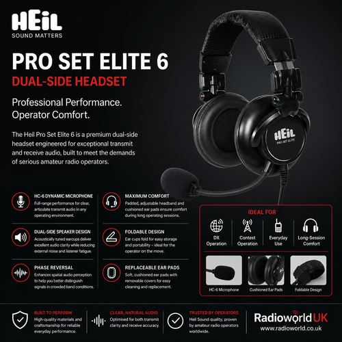 Heil Pro Set Elite 6 Headset with HC-6 Dynamic Element - Radioworld UK