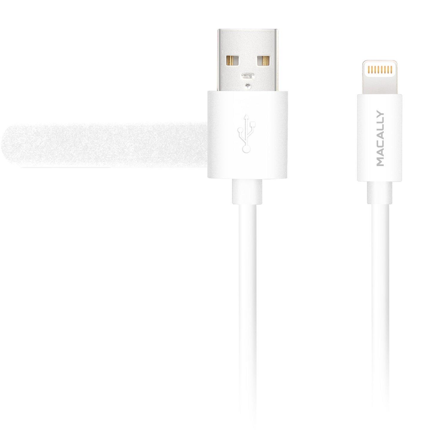 Macally Lightning sync/charge cable 10ft White M15