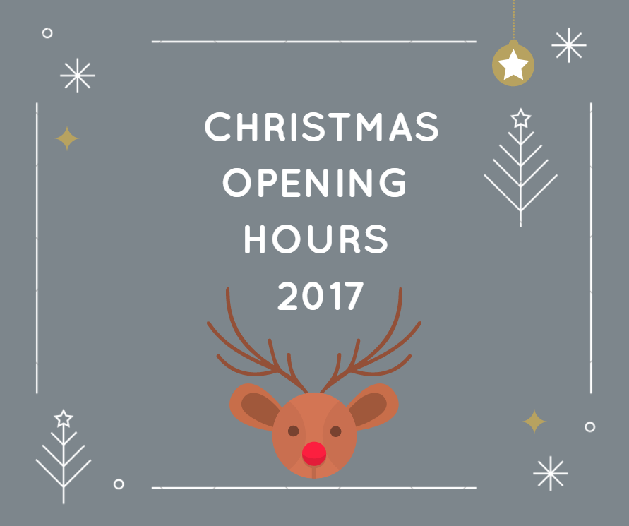 Christmas opening hours 2017