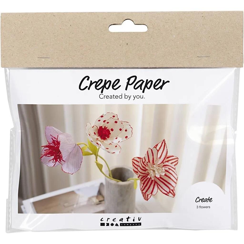 Mini Kit Crepepapir blomstersæt