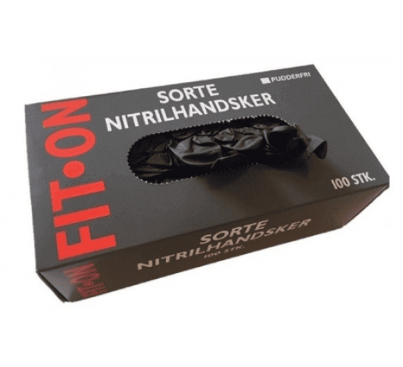 Handske S nitril sort 100 stk