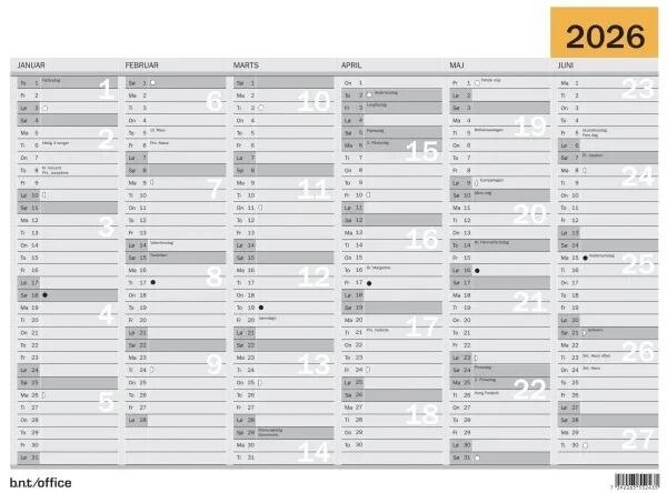 2026 Vægkalender A4
