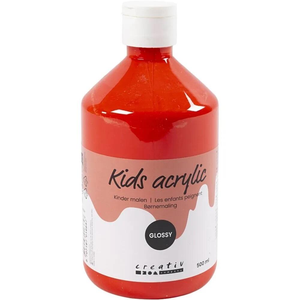 Akrylmaling rød blank 500ml