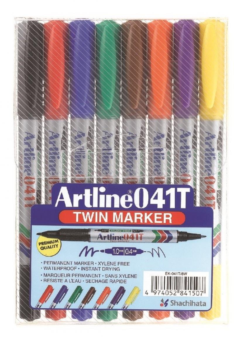 Marker Artline 8 farver 2 i 1