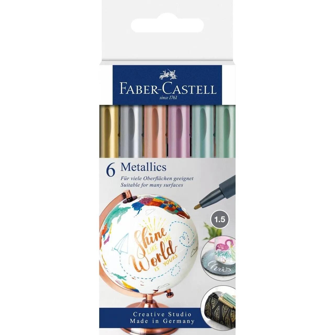 Metallics Marker Faber-Castell 6 stk.