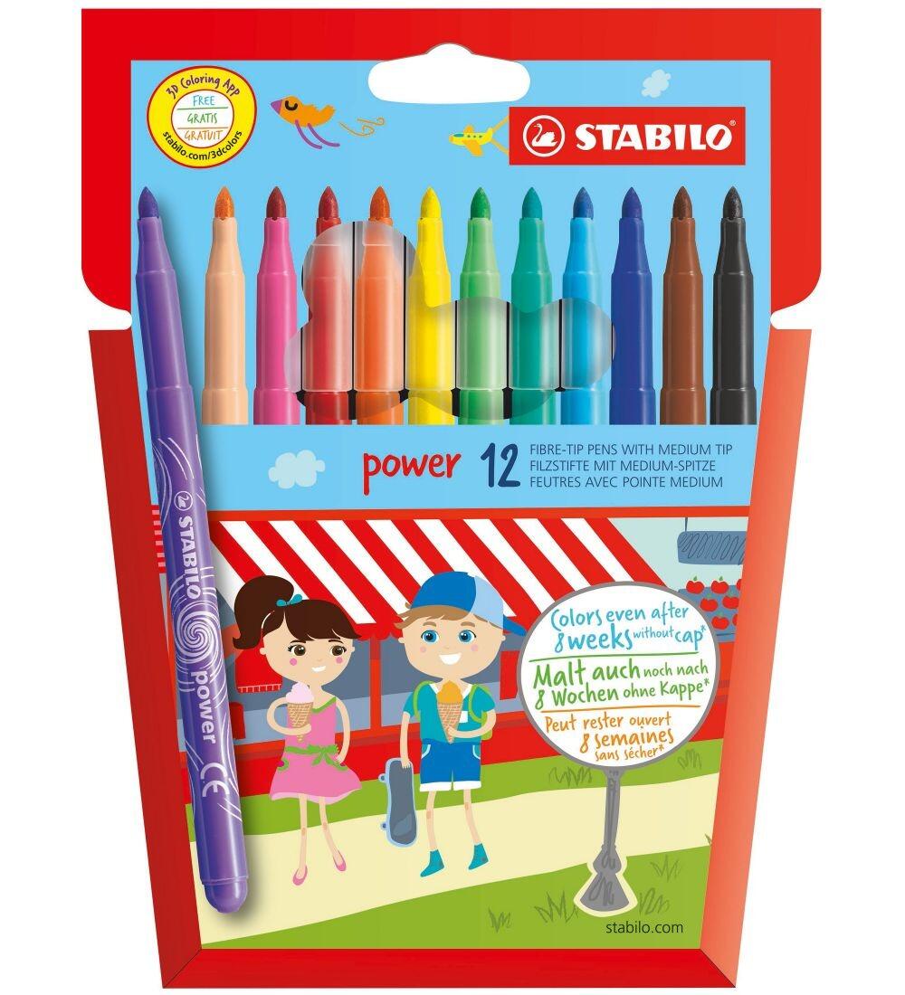 Stabilo Power fibertush 12 stk.
