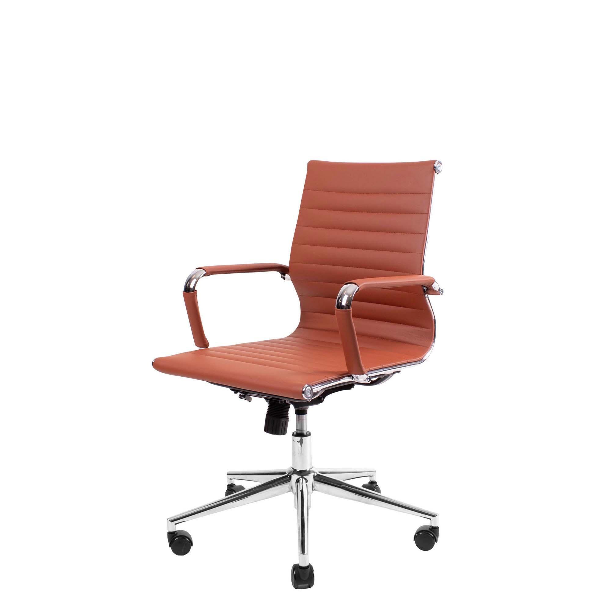Kontorstol Prestige mell ryg cognac