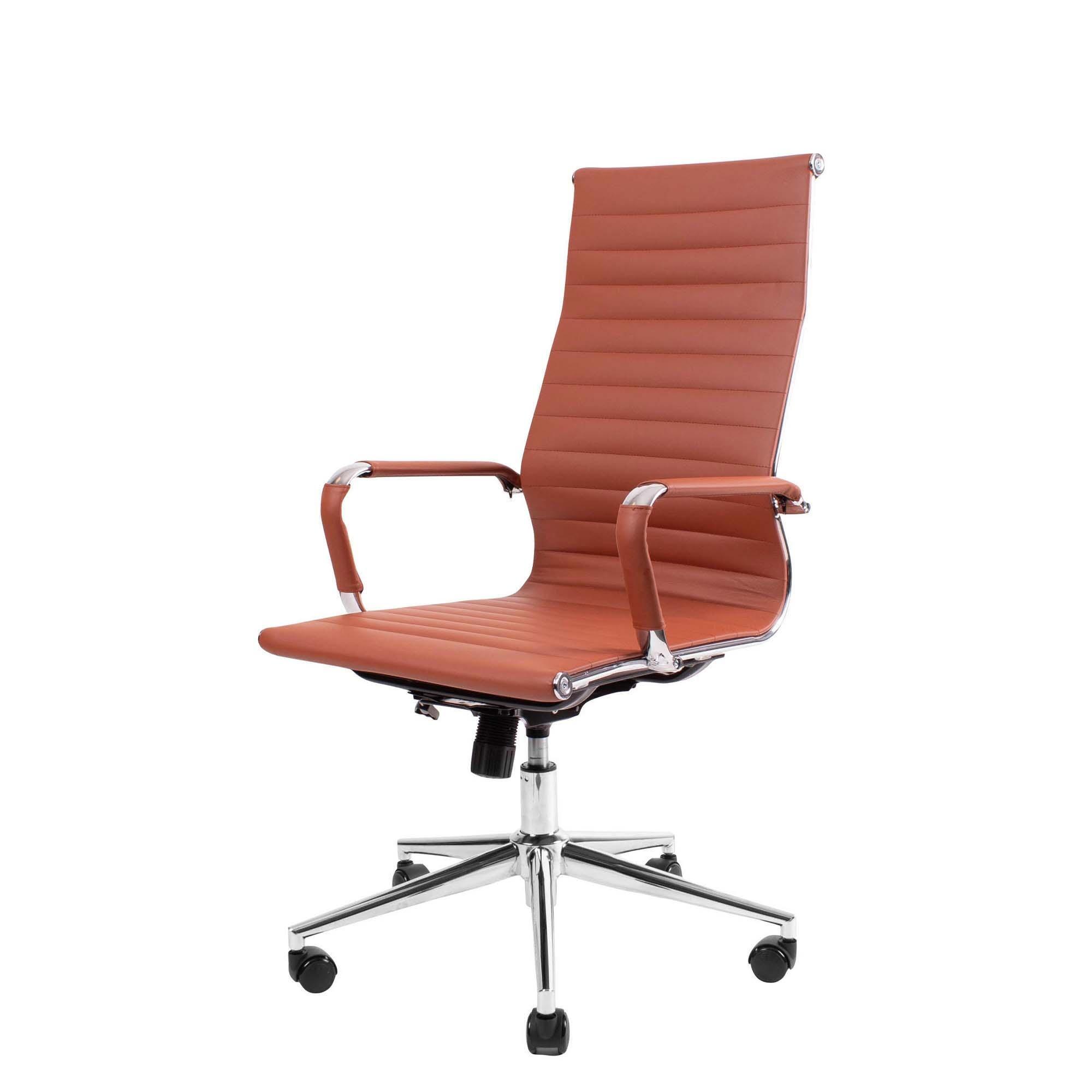 Kontorstol Prestige høj ryg cognac