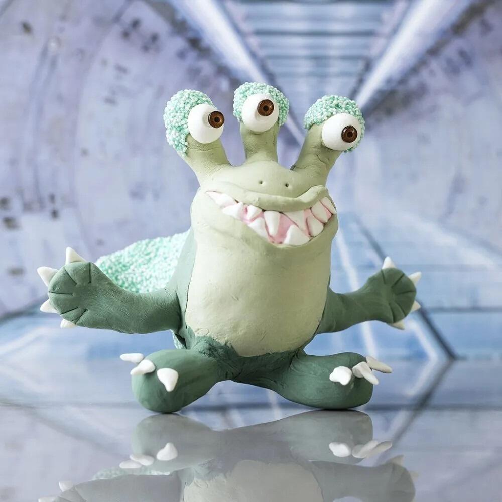 Mini DIY modellering grøn monster