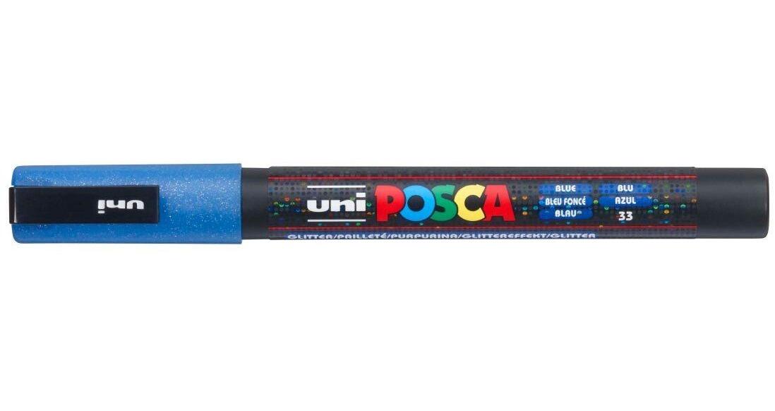 Posca Tusch 0,9 - 1,3 blå glitter 41