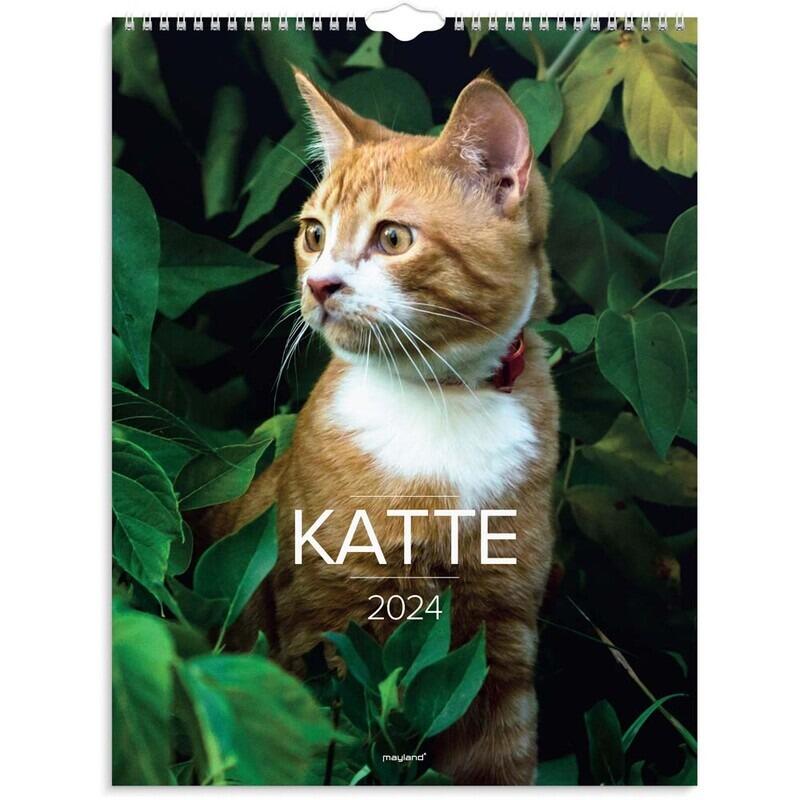 Vægkalender 2024 A3 katte Mayland