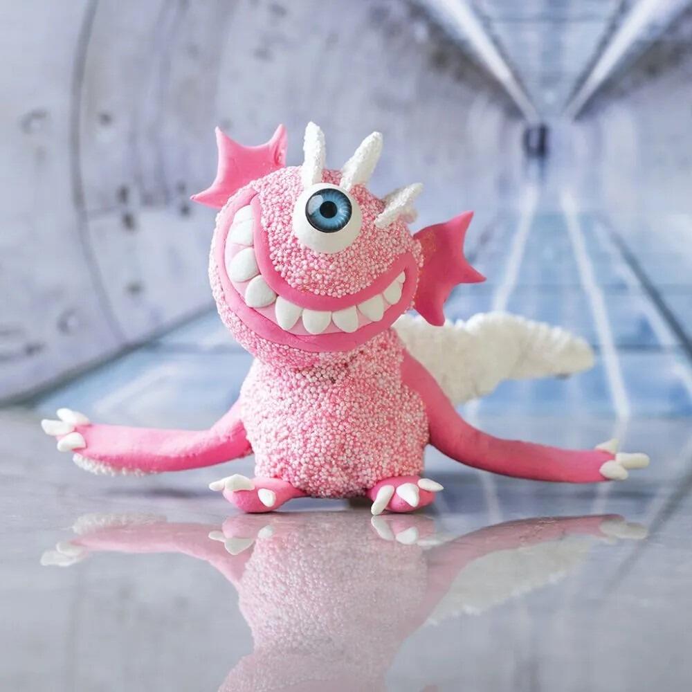 Mini DIY modellering lilla monster