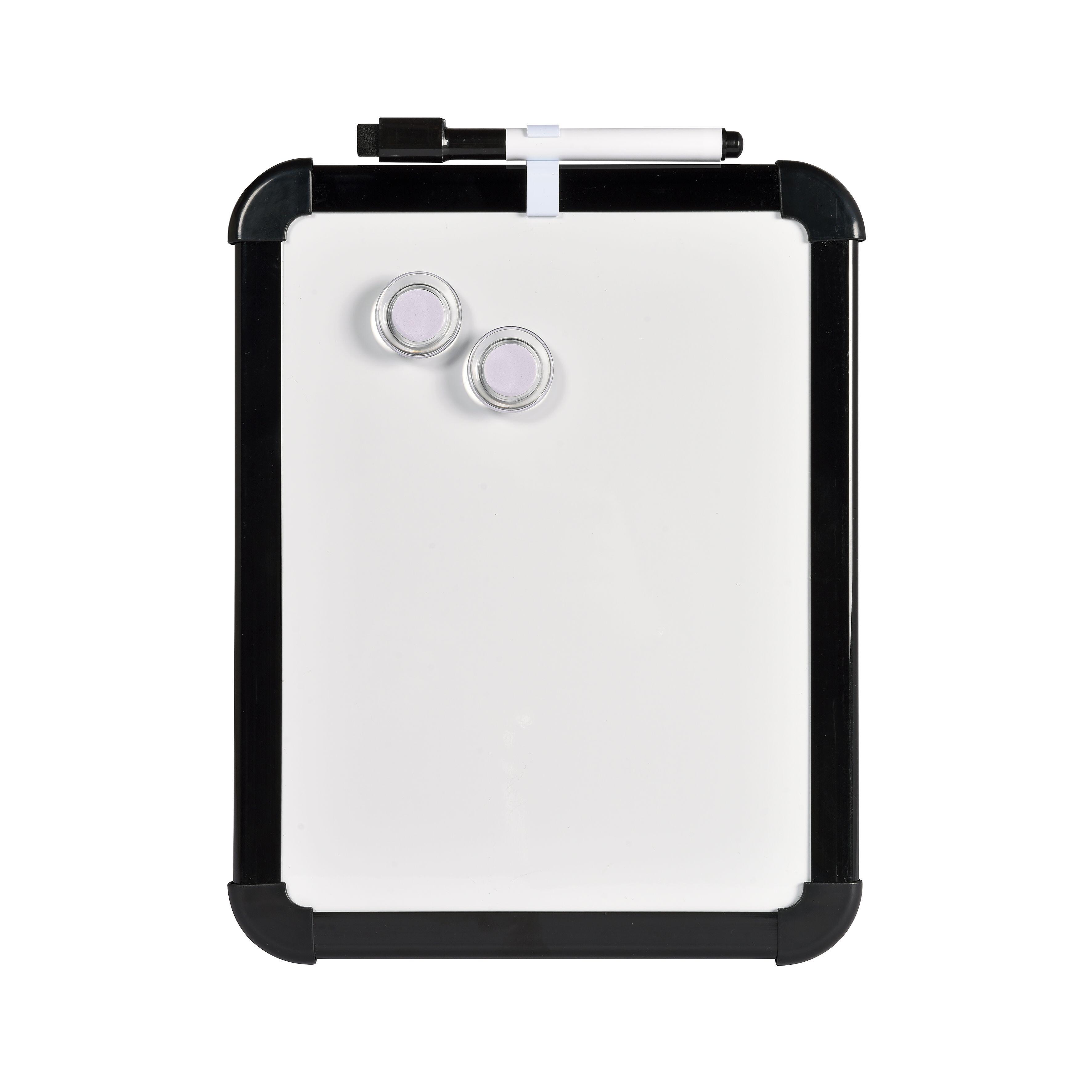 Whiteboardtavle 22x30 cm sort ramme